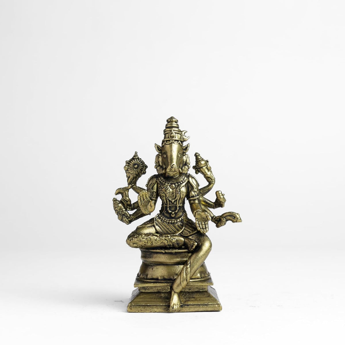 Varahi Amman Panchaloha Idol | Handcrafted Mini Brass Finish | 7 cm | 140G | Hindu Goddess Idol