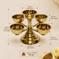 Pure Brass 5 Faced Ethnic Panchadeep bhadradeepam, 1.75 inches