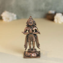 Hanuman Idol | 130 gm,7.5 inches  Hanuman New Model  | Standing Bajrangbali Murti for Pooja Room