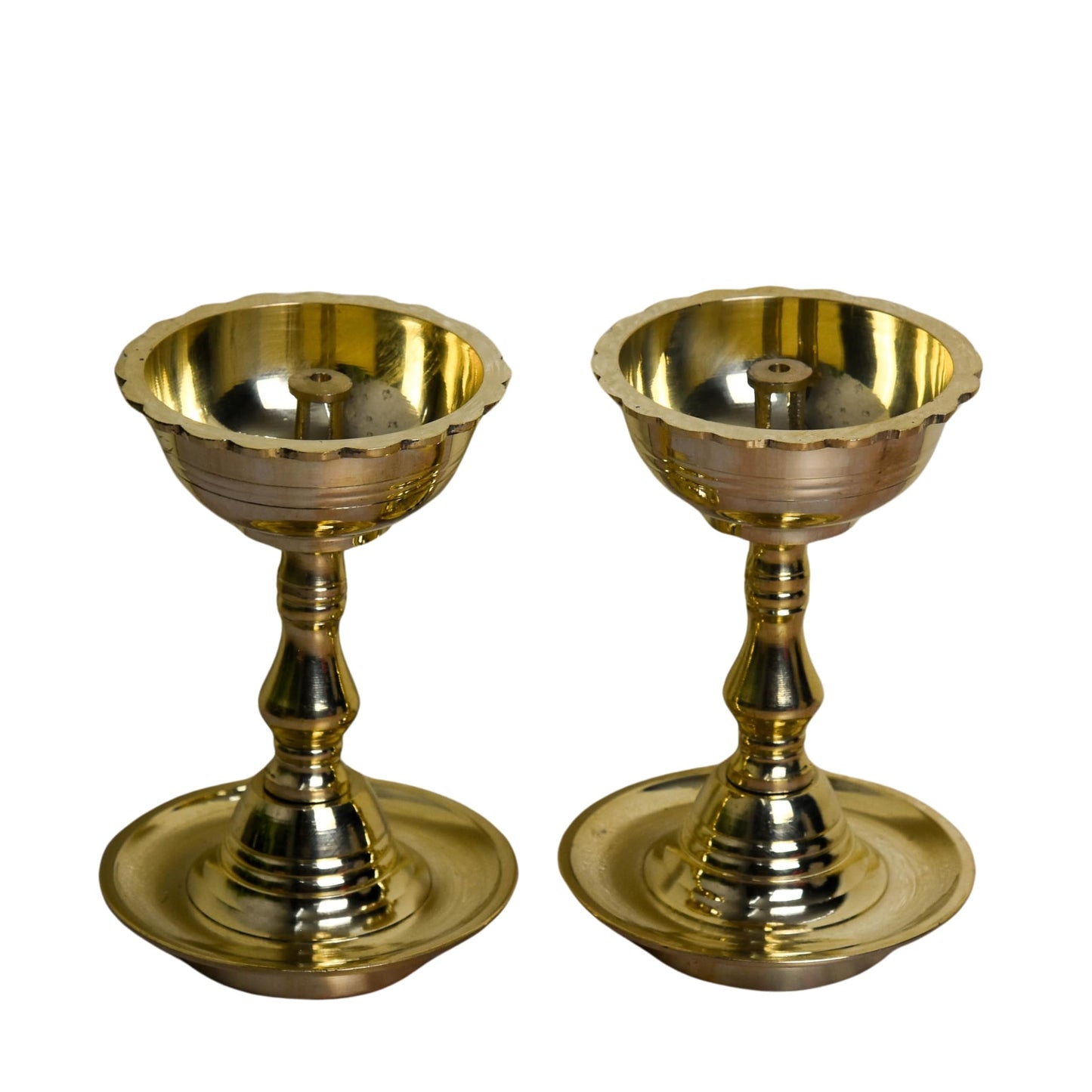 Brass Udupi Nanda Diya | Pack of 2 | 5 Inches | 510g