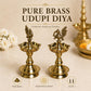Pure Brass Udupi Diya with 7 Wicks – Murga Design, 4 Inches, Pack of 1 Pair