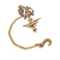 Brass Hanging Diya with Ethnic Peacock Design | 5 Oil Wick | Antique Finish