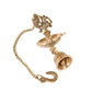 Handcrafted Brass Peacock Hanging Diya with Bell | 1-Wick | Antique Finis, Pack of 1