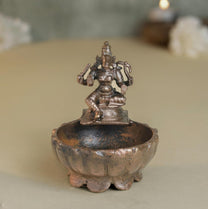 Varahi Urli with Idol | 140 gm ,7.5 inches Brass Finish Decorative Urli Bowl with Goddess Varahi