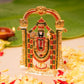 Tirupati Balaji Stone Idol | 4 Inches, Gold (Red Sequins)