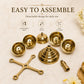 Pure Brass 5 Faced Ethnic Panchadeep bhadradeepam, 1.75 inches
