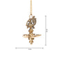 Ethnic Small Peacock Design 5 Oil Wick Brass Hanging Diya | Medium Size | Pack of 1