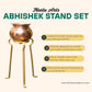 Golden Abhishek Stand – 5 Inch Medium Brass Puja Stand