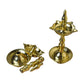 Pure Brass Udupi Kerala Fancy Diya | 10.25 Inches, Pack of 1 Pair