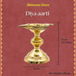 Brass Diya Aarti | 9x11 cm, 240 gm | Traditional Pooja Oil Lamp for Mandir & Festivals | Handcrafted Aarti Deepam with Sturdy Base | Decorative Spiritual Home & Temple Accessory
