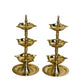 Pure Brass 3-Layer Kerala Diya, 6 Inches (Pair)