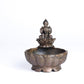Lotus Lakshmi Urli | 130 gm,6.5 inches  Metal Decorative Bowl with Antique Finish for Home Temple