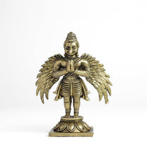 Standing Garuda Panchloha Idol | Size 8 × 3.5 × 3 cm | Approx 170 gm | Handcrafted Traditional Hindu Religious Statue