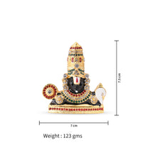 Gold-Plated Tirupati Balaji Stone Idol | 7.5 CM Divine Venkateswara Bhagwan Murthi