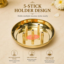 Pure Brass Agardan Plate, 0.8 inches, 70 gm