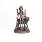 Dattatreya Idol | 160 gm ,8 inches Round Base Murti | Antique Finish Metal God Statue for Home Temple |