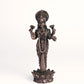 220 gm, 11 inches  Kamal Standing Lakshmi Idol | Antique Finish Metal Goddess Statue for Home Temple |