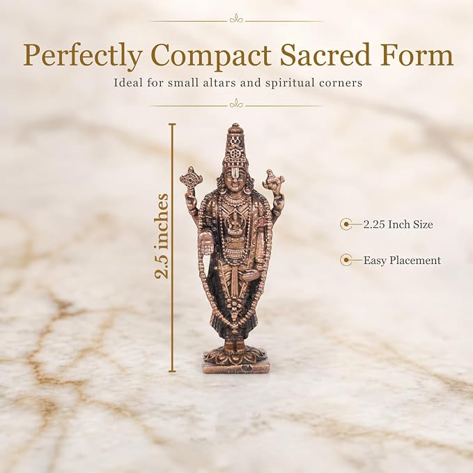 Copper Balaji Idol Spl, 30 Grams, 2.25 inches, Pack of 1 Piece