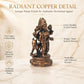 Copper Kalabhairava Idol with Patina Antique Finish, 2.4-Inch