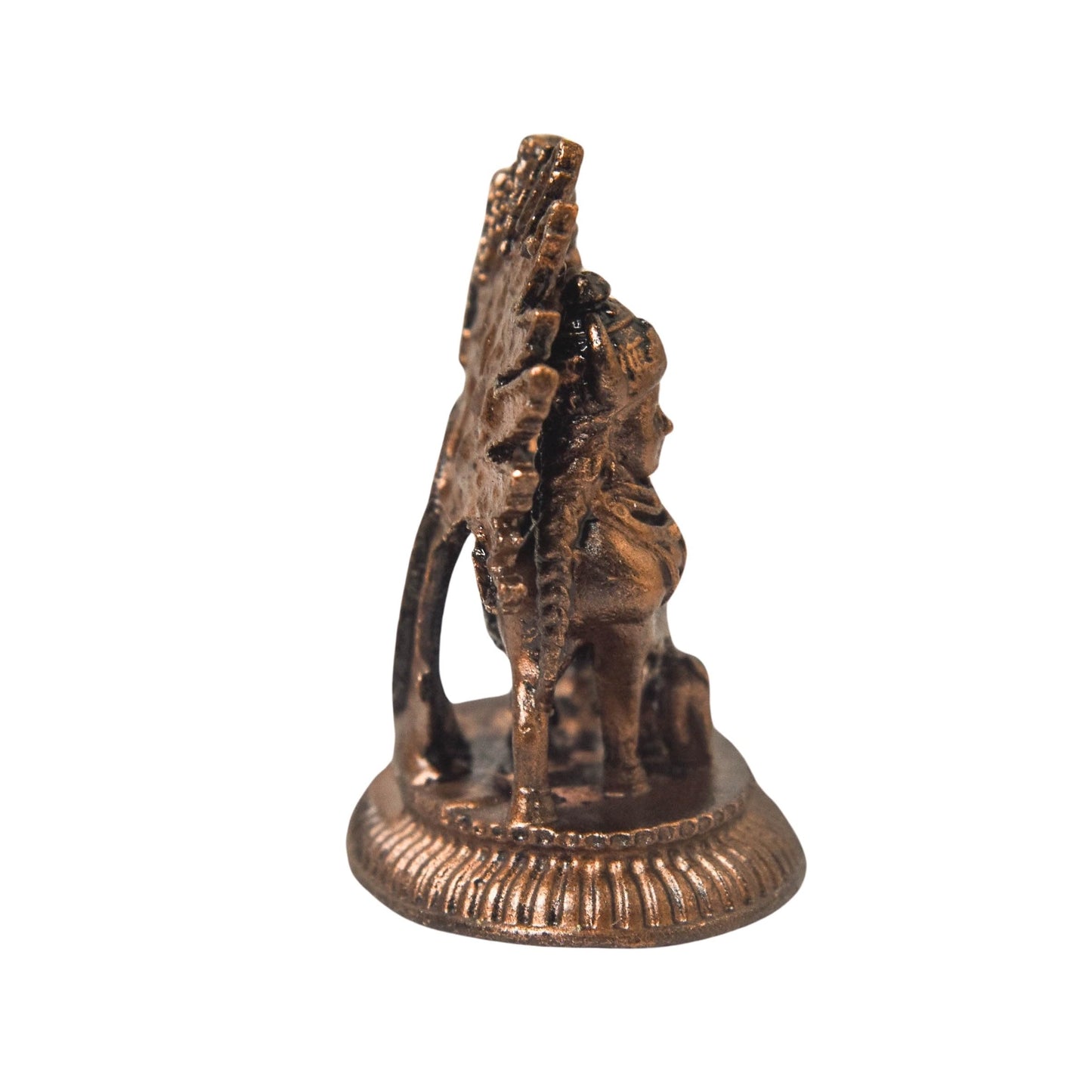 Copper Kamadhenu Idol, 1.8 Inches, 50g, Patina Antique Finish