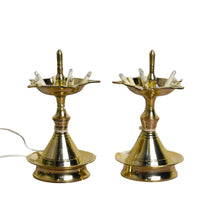 Brass LED Bulb Light Electric Udupi Diya (5 inches, 260 gm)