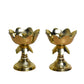 Pure Brass LED Bulb Light Kamal Design Electric Diya (3.25 Inches, 280g)