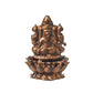 Copper Lotus Ganesha Idol, 1.2 Inch, Patina Antique Finish