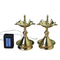 Brass LED Bulb Light Electric Udupi Diya (5 inches, 260 gm)