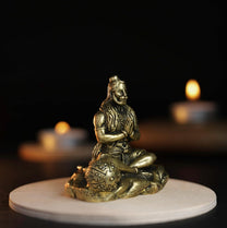 Abhaya Hasta Sitting Hanuman Panchloha Idol | 210 gm | 6 CM Height | Handmade Traditional Lord Hanuman Statue