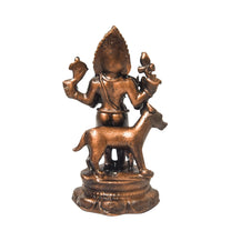 Copper Kalabhairava Idol with Patina Antique Finish, 2.4-Inch