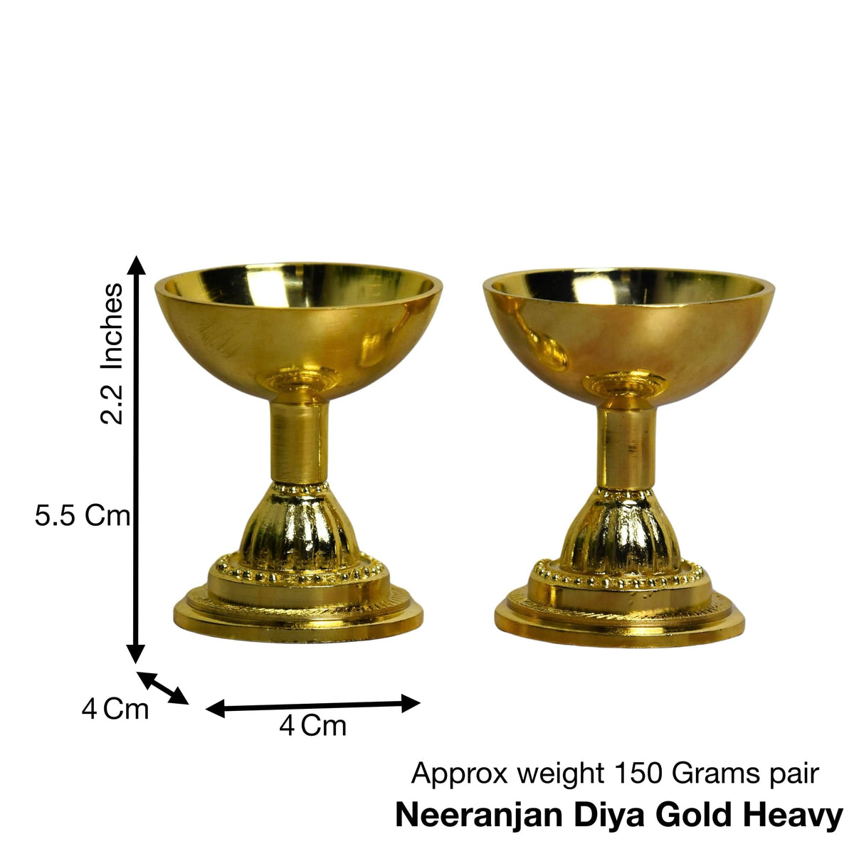Brass Neeranjan Diya | 2.2 Inches | 150 gm