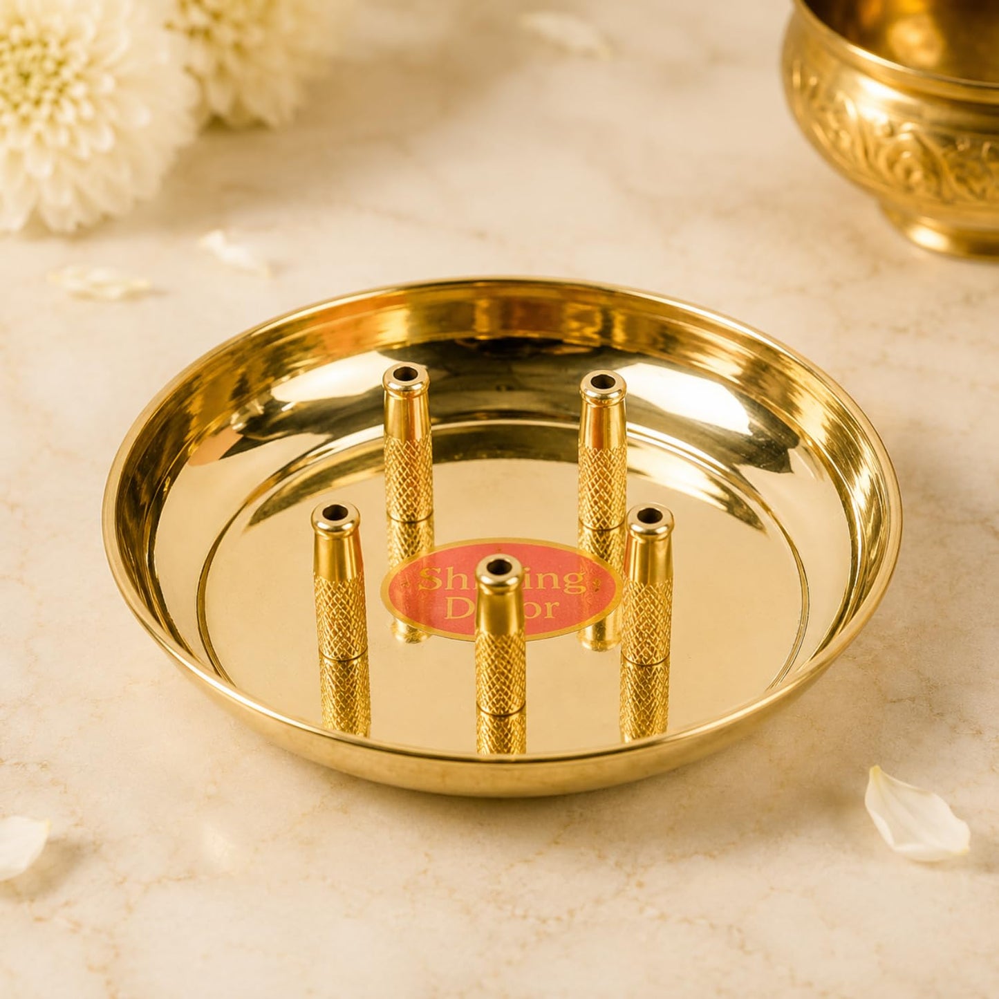 Pure Brass Agardan Plate, 0.8 inches, 70 gm