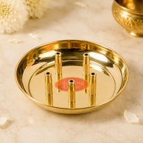 Pure Brass Agardan Plate, 0.8 inches, 70 gm