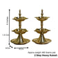 Pure Brass Kerala 2-Step Heavy Diya, 6 Inch (Pair)