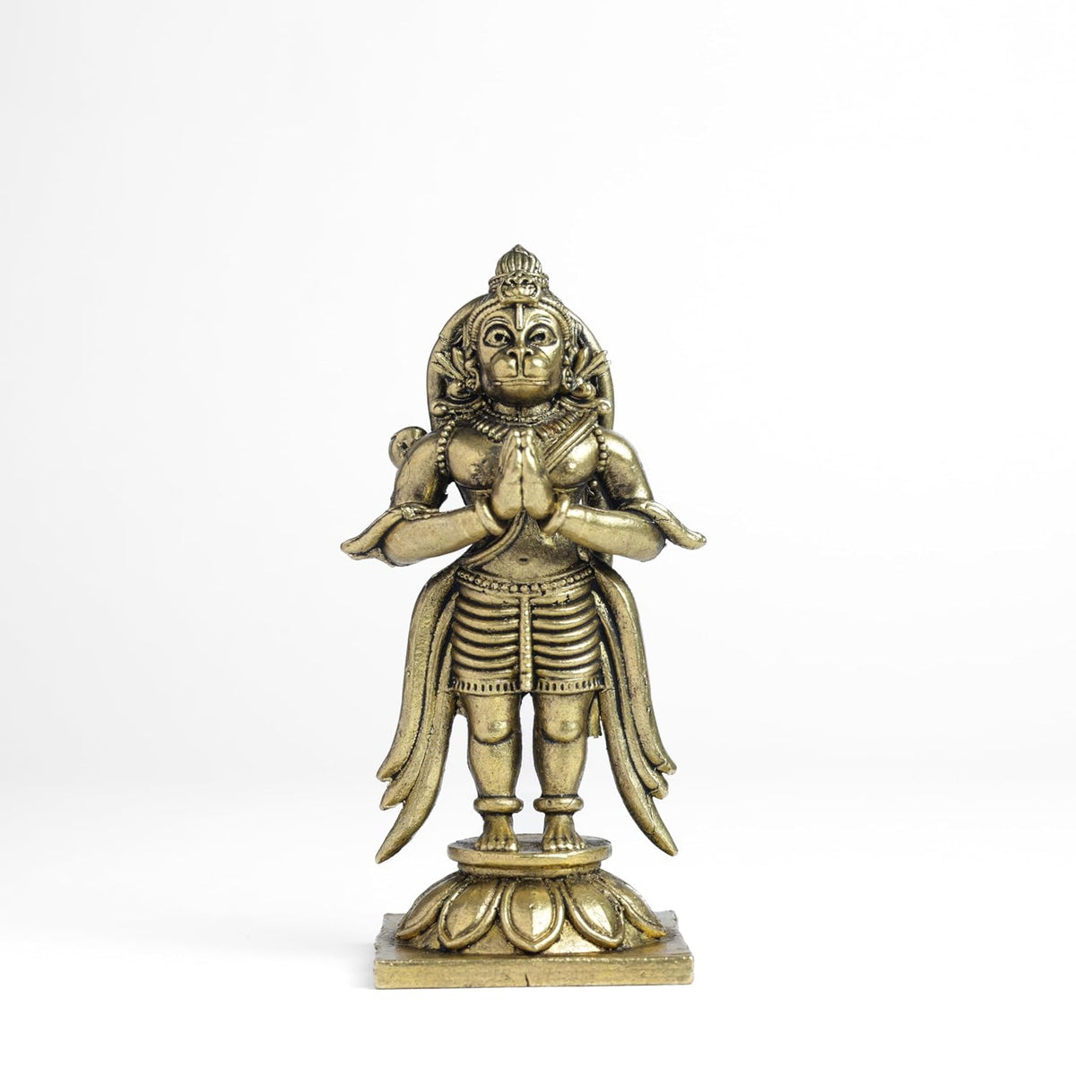 150 Gram Standing Hanuman Panchloha Idol | 3 Inches Height | Handmade Traditional Hindu Religious Statue