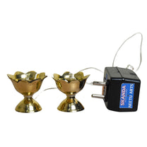 Pure Brass LED Lotus Diya | 1.75 Inches, 100gm