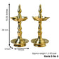 Pure Brass Udupi Kerala Fancy Diya | 10.25 Inches, Pack of 1 Pair