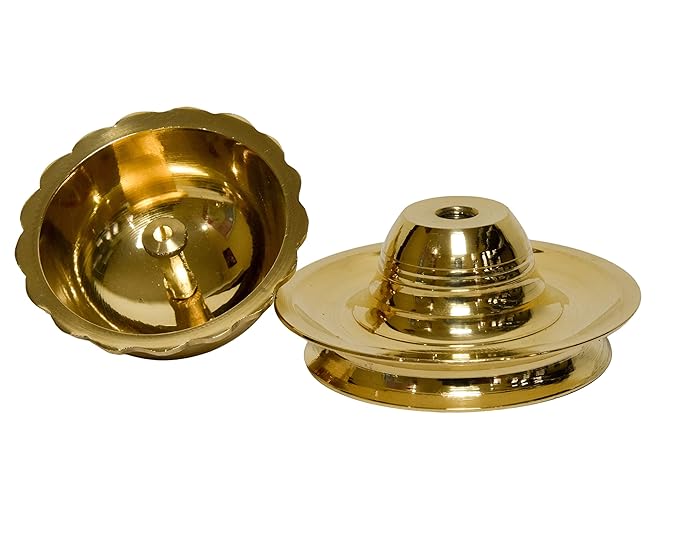 Pure Brass Akhand Diya | Handcrafted in India - 2.5 inches