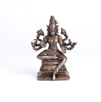 Varahi Idol | 140 gm , 7.5 inches 8 Hands Murti | Antique Finish Metal God Statue for Home Temple |