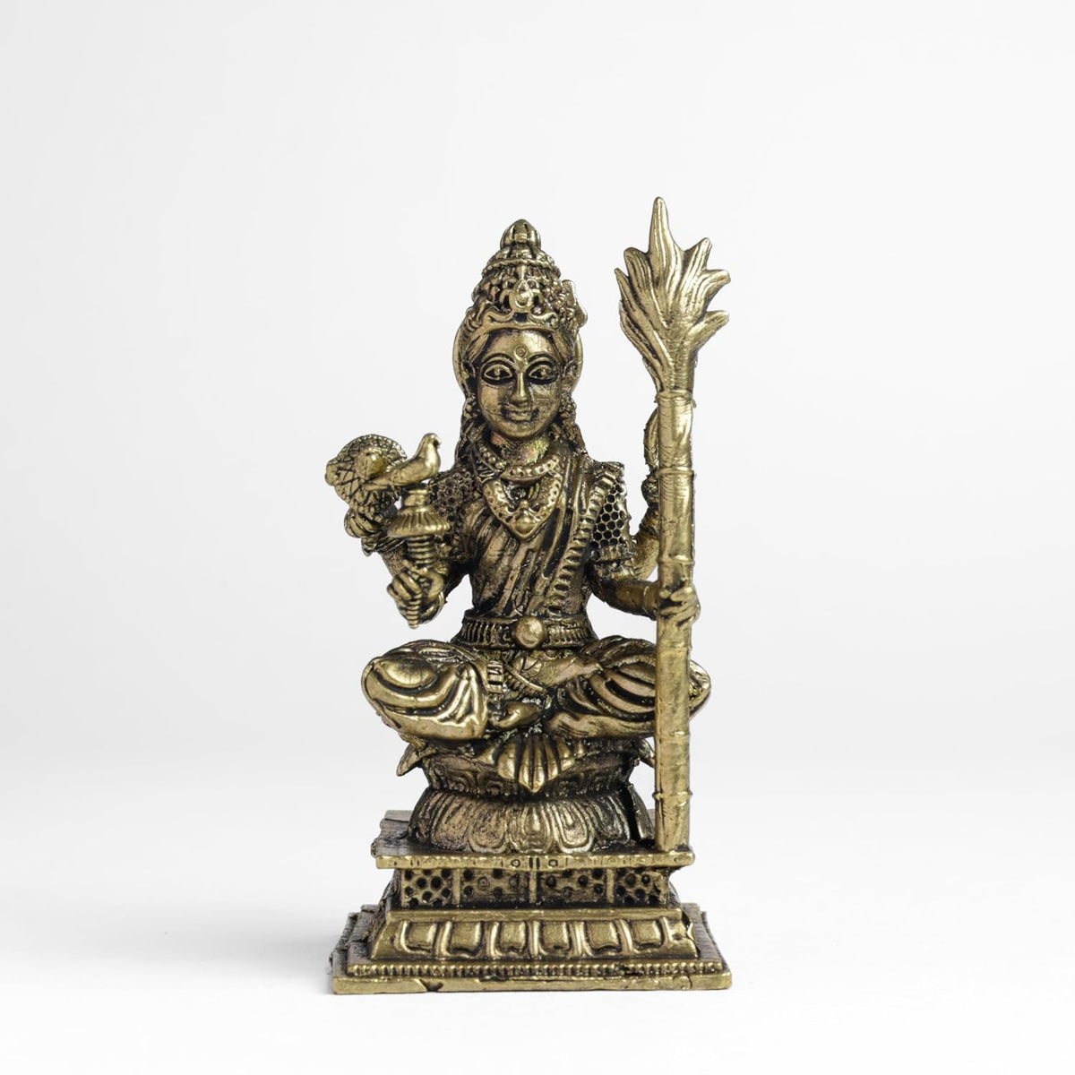 240 gm Rajarajeshwari Panchloha Idol | 3 Inches Height | Handmade Traditional Goddess Rajarajeshwari Religious Statue