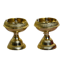 Pure Brass LED Bulb Light Electric Kuber Nanda Diya | 2.5 Inches, 200gm