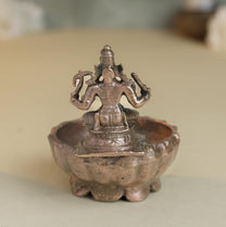 Varahi Urli with Idol | 140 gm ,7.5 inches Brass Finish Decorative Urli Bowl with Goddess Varahi