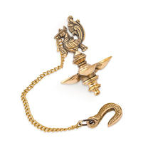 Ethnic Small Peacock Design 5 Oil Wick Brass Hanging Diya | Medium Size | Pack of 1