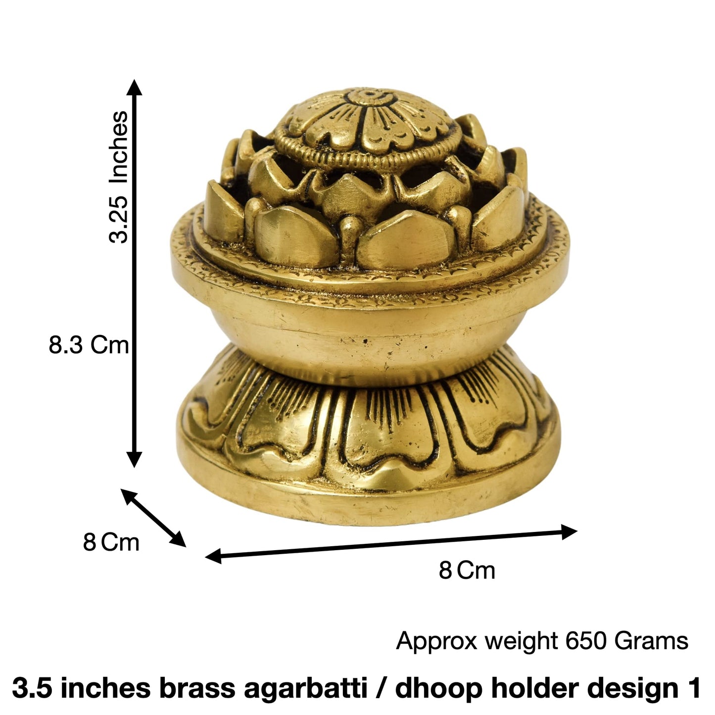 Pure Brass shanku Chakra Table Diya