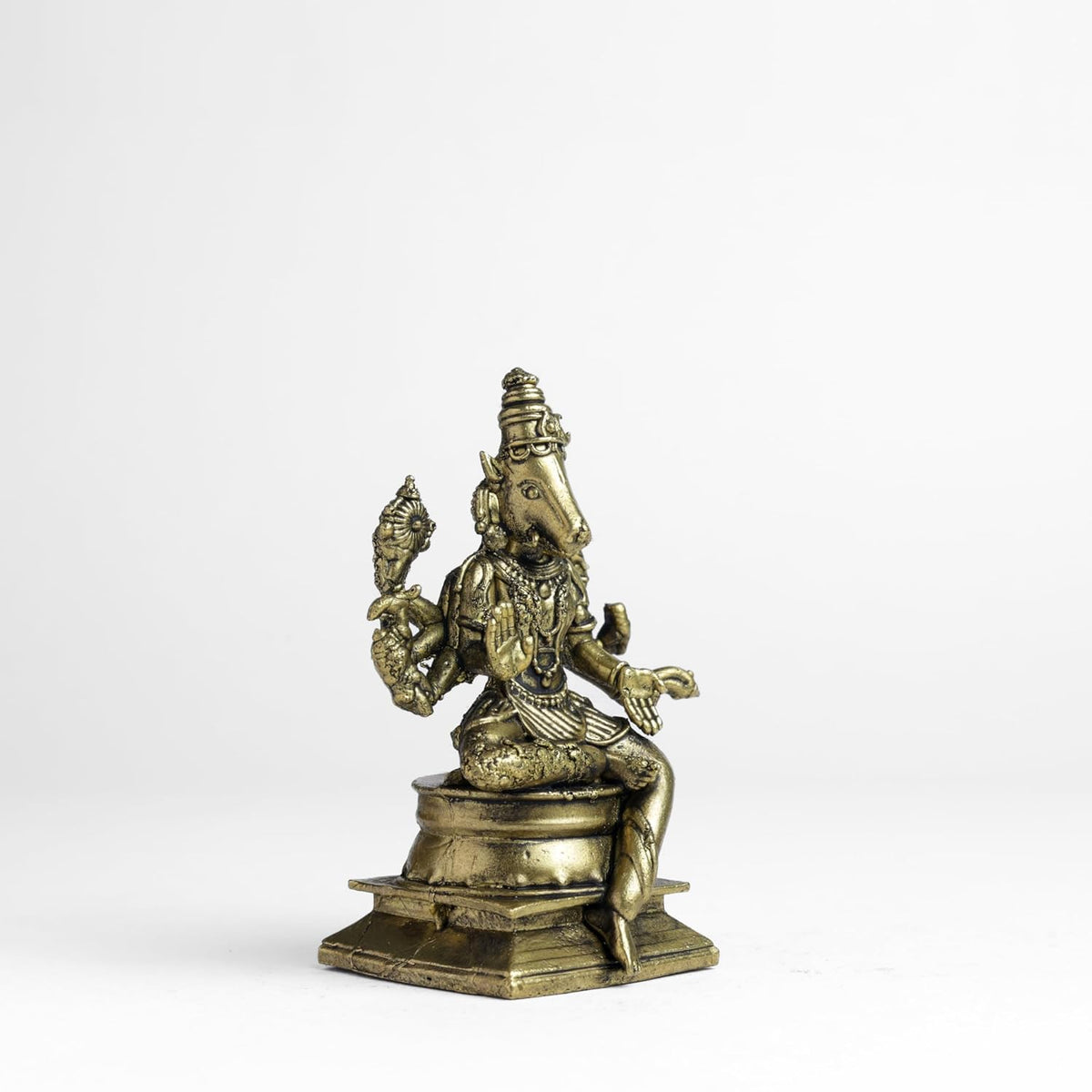 Varahi Amman Panchaloha Idol | Handcrafted Mini Brass Finish | 7 cm | 140G | Hindu Goddess Idol