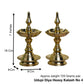 Brass Short Udupi Diya Heavy, 7 inches, Brass Colour, Pack of 1 Pair