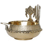 Brass Shanku Chakra Namah Kuber Deep, 4 Inches, 330 gm