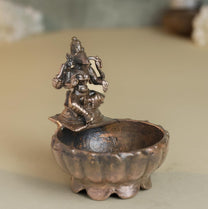 Varahi Urli with Idol | 140 gm ,7.5 inches Brass Finish Decorative Urli Bowl with Goddess Varahi