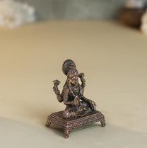 Peeta Lakshmi Idol | 60 gm Brass,5 inches  Finish Lakshmi Murti | Sitting Goddess Laxmi Statue for Home Temple.