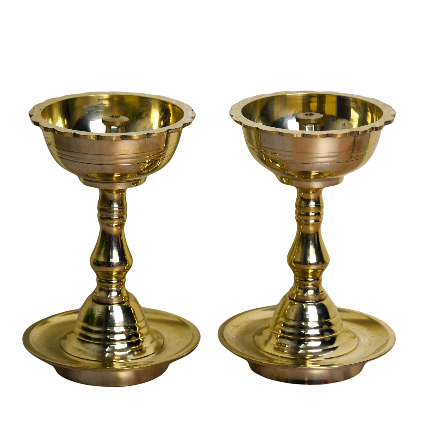 Brass Udupi Nanda Diya | Pack of 2 | 5 Inches | 510g